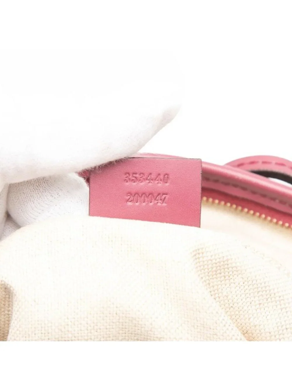 ★SOLD★ Gucci GG Supreme Tote Beige Pink Leather - Picture 6 of 6